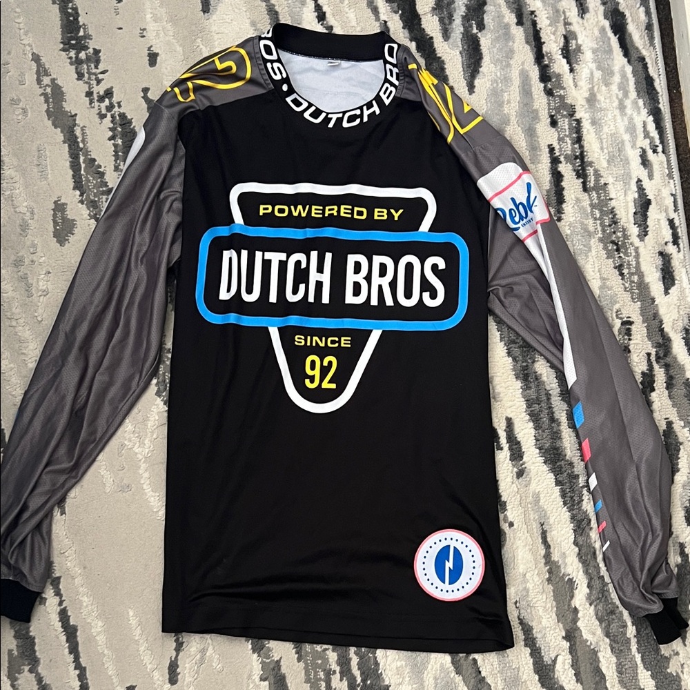 Dutch Bros Black and Gray Racing Jersey